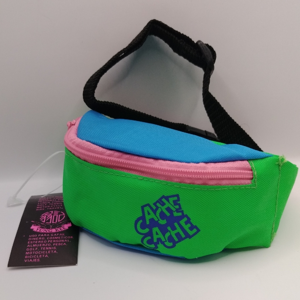 Cache Cache Retro Mini Waist Pack Fanny Pack Costume Accessory VTG 80s 90s Neon